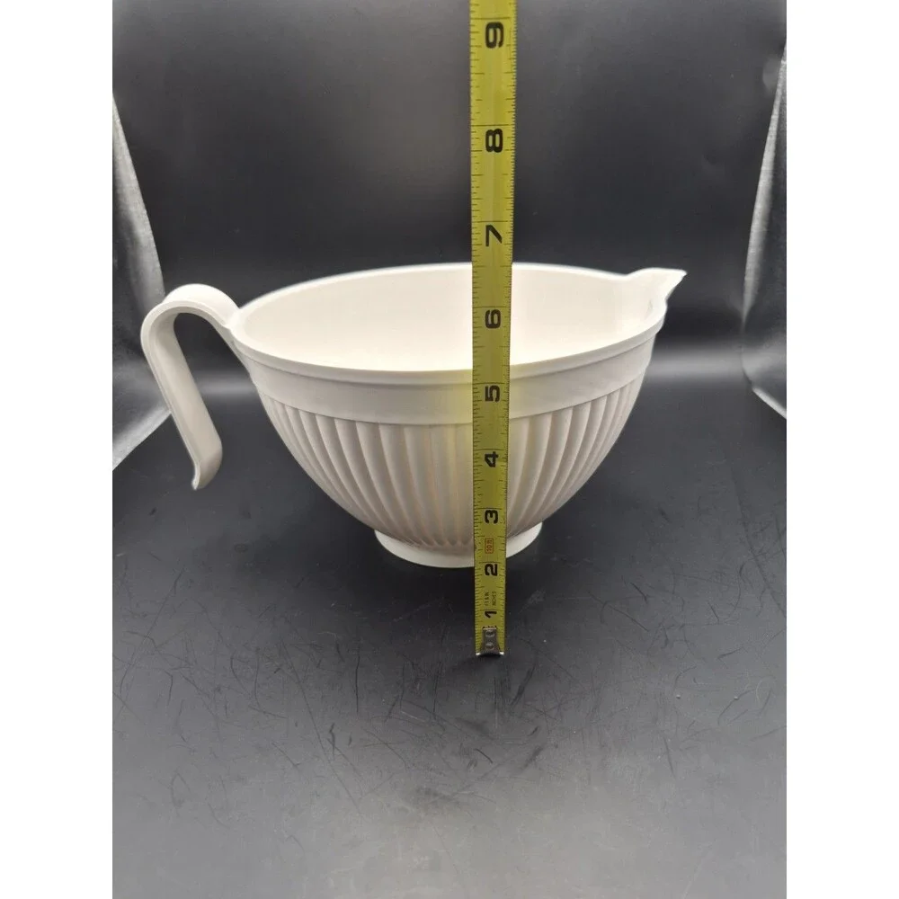 Nordic Ware Batter Bowl, White Plastic; 10 Cups Microwave & Dishwasher Safe